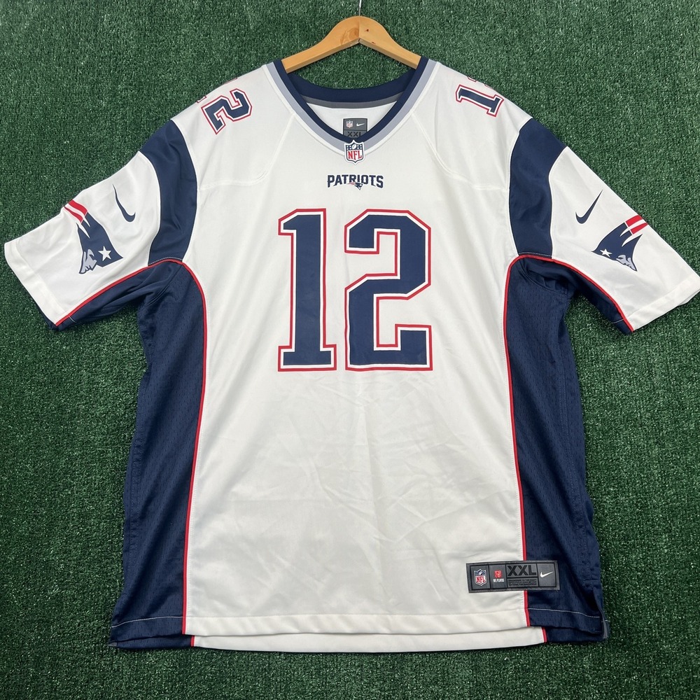Nike McDonough #12 New England Patriots NFL Football Jersey Men's XXL 2XL White